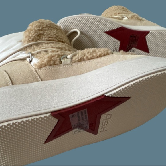 ASH MOBOO FAUX SHEARLING Lace up ankle BOOTS size 9 - Picture 4 of 9